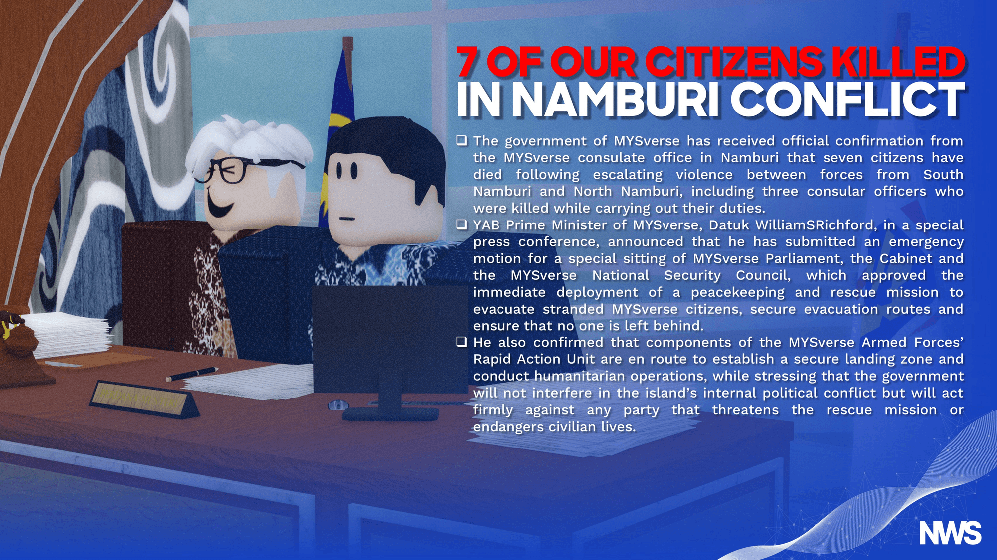 Featured image for PM Confirms Seven MYSverse Citizens Killed in Namburi, Launches ‘Task Force Faithful’ Mission