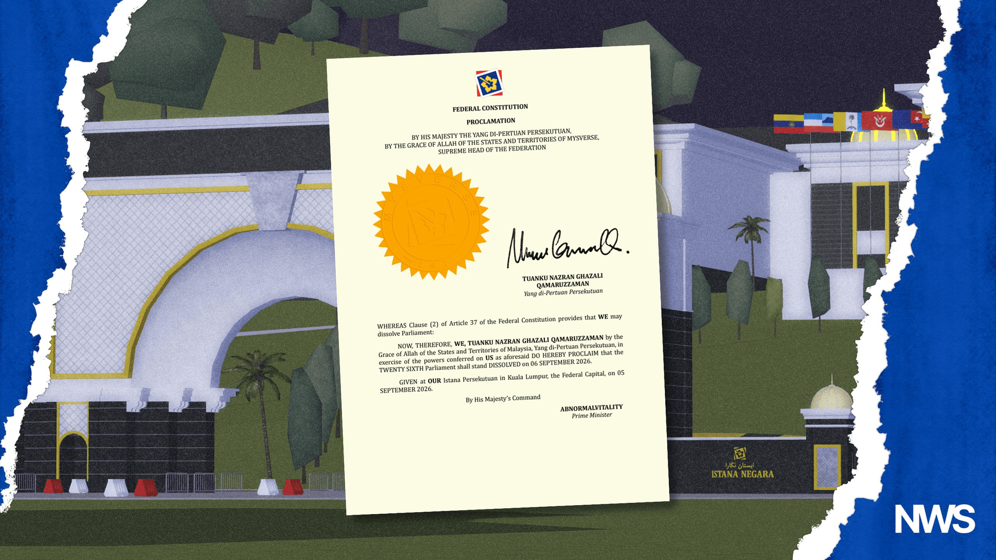 Imej utama untuk 26th MYSverse Parliament Dissolved, Paving Way for General Election