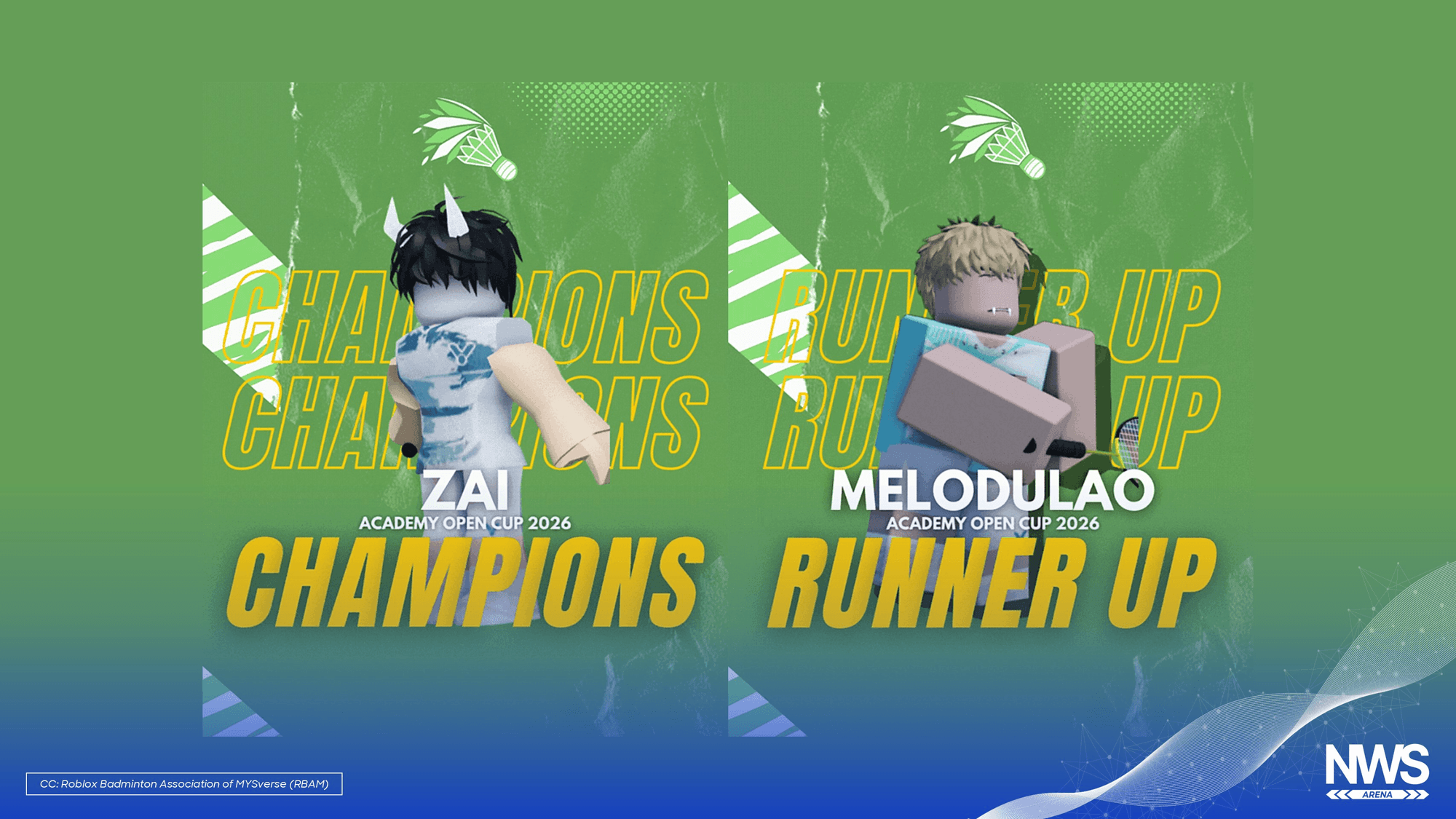 Featured image for Zai Wins Roblox MYSverse Academy Open Cup 2026 in Badminton