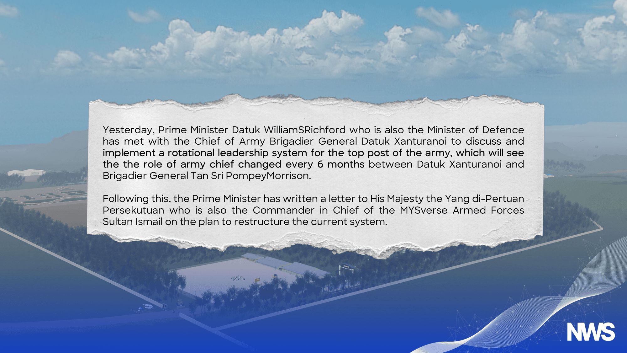 Featured image for PM Proposes Rotational System for MYSverse Army Chief Post