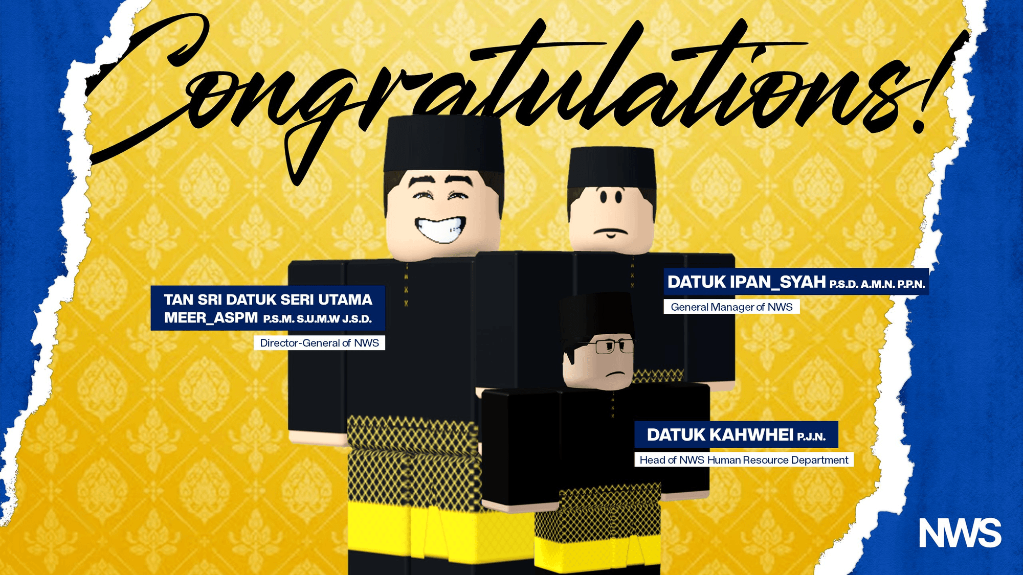 Imej utama untuk NWS Congratulates Senior Leaders on Federal Honours
