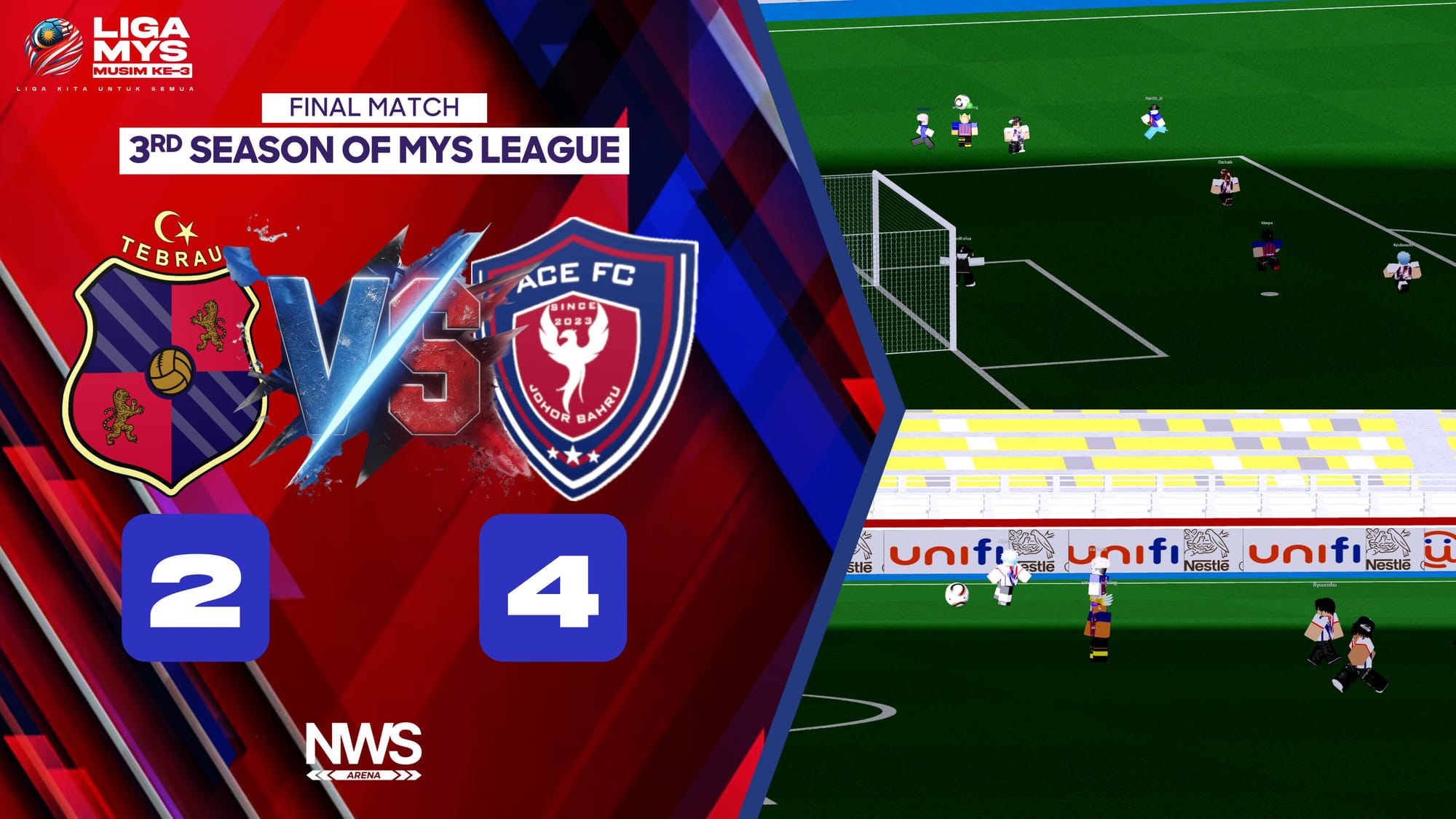 ACE Johor Bahru Crowned Liga MYS Season 3 Champions After 4-2 Victory
